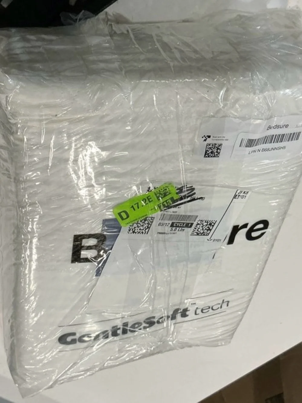 Bedsure Cotton Duvet Cover Full‎ 80x90 Coconut White Waffle 3pc New